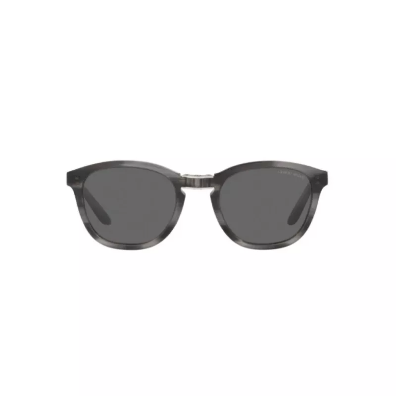 Óculos de sol quadrados de homem Giorgio Armani AR8170-5964B1 Havana acetato com lentes azuis degradê