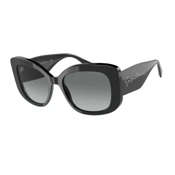 GIORGIO ARMANI óculos de sol AR8150-500111 de homem armação de acetato preta lentes de policarbonato cinzentas 53/18/140 mm