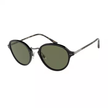 Óculos de sol GIORGIO ARMANI AR8139-500131 para mulher armação preta em acetato, formato quadrado, lentes cinzentas, 51 mm