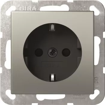 Gira 4188600 tomada SCHUKO System 55 aço inoxidável