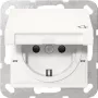 Gira 441427 tomada SCHUKO com tampa basculante, System 55, branco puro