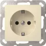 Tomada SCHUKO GIRA 445301 com obturador, System 55, creme