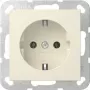 Gira 446601 Tomada SCHUKO encastrar sem garras System 55 branco creme brilhante