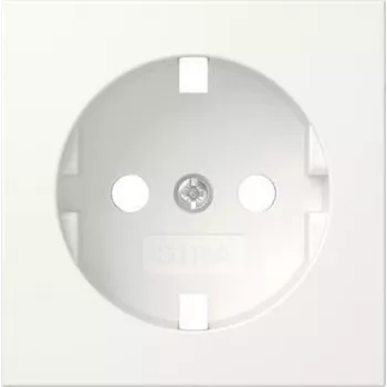 Gira 492027 Tampa para tomada SCHUKO, System 55, branco puro mate