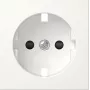 Gira 492103 Tampa para tomada SCHUKO com tampa basculante, System 55, branco puro