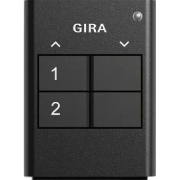 GIRA 535210 Telecomando sem fios para System 3000, rádio de 2 canais, alimentado por bateria, branco