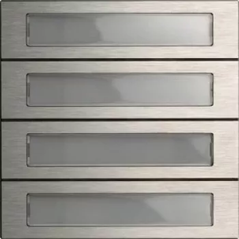Módulo de botão de chamada Gira 4 vias System 106 aço inoxidável 5534920