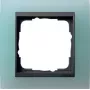 Gira Event Opak Antracite com placa central azul Moldura de cobertura 1 módulo 021185