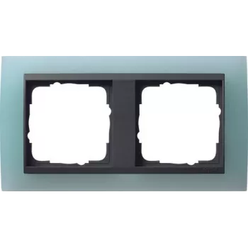 Gira Event Opak Tampa para interruptor de balancim individual, antracite com lente azul 021285