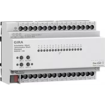 Gira KNX atuador de comutação e estores/persianas 16/8 vias 16 A REG Plus com KNX Secure 502800