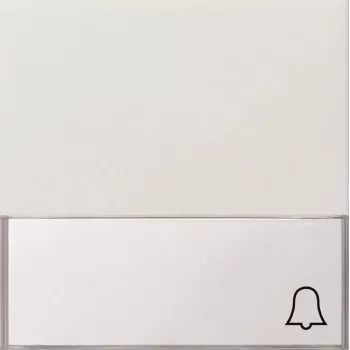 Tecla Gira símbolo de campainha branco puro brilhante para interruptor 0679112