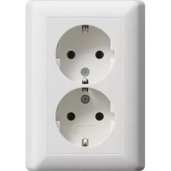 Gira Standard 55 tomada SCHUKO dupla branco puro mate (078804)