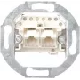 Gira anel de suporte com placa central para tomadas UAE/IAE/ISDN, System 55, E2, Event, Esprit, ClassiX, F100, 1 tomada, encastrar, abertura 50x50 mm, termoplástico sem halogéneos 018700