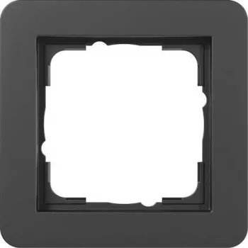 Gira System 55 Moldura de cobertura 1 módulo, Preto Mate, para interruptores e tomadas