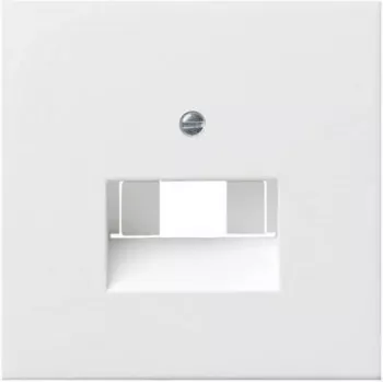 Placa de cobertura Gira System 55 para tomada UAE/IAE/ISDN, branco puro 0270112