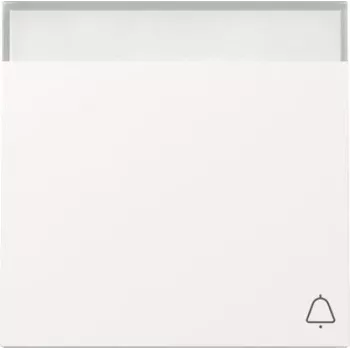 Tecla Gira System 55 com símbolo de campainha, branco puro brilhante 367370