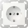 Gira System 55 Tomada SCHUKO, encastrar, branco puro mate, 16 A, 250 V, com proteção reforçada contra contacto 475527