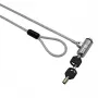 Cabo de segurança T-Bar GIZZU 1,8 m para portátil com compatibilidade Master-Key - fecho de segurança com chave para slot Kensington, aço entrançado, Preto