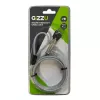 Cabo de segurança com fecho de cunha GIZZU 1,8 m com 2 chaves para dispositivos com slot Noble-Wedge - Preto