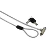 Cabo de segurança com fecho de cunha GIZZU 1,8 m com 2 chaves para dispositivos com slot Noble-Wedge - Preto