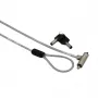 Cabo de segurança com fecho de cunha GIZZU 1,8 m com 2 chaves para dispositivos com slot Noble-Wedge - Preto