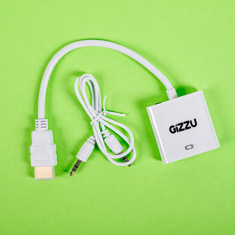 Adaptador Gizzu 1080P HDMI para VGA com áudio