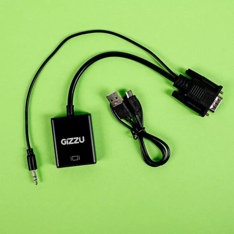 Gizzu Adaptador VGA para HDMI 1080P com áudio