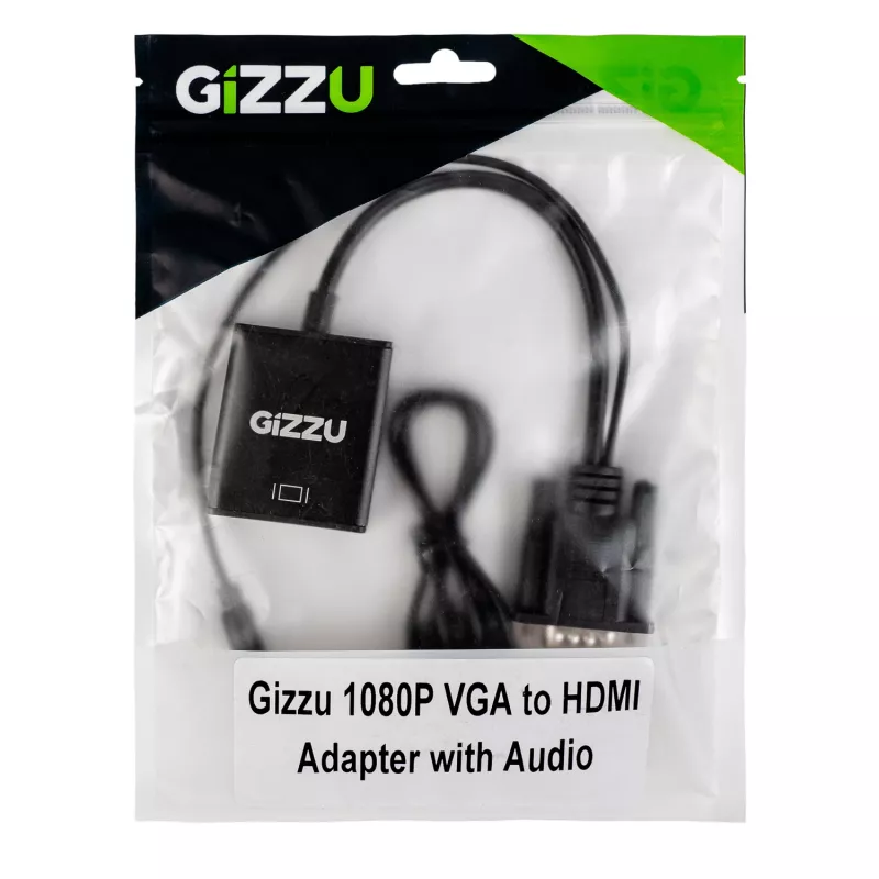 Gizzu Adaptador VGA para HDMI 1080P com áudio