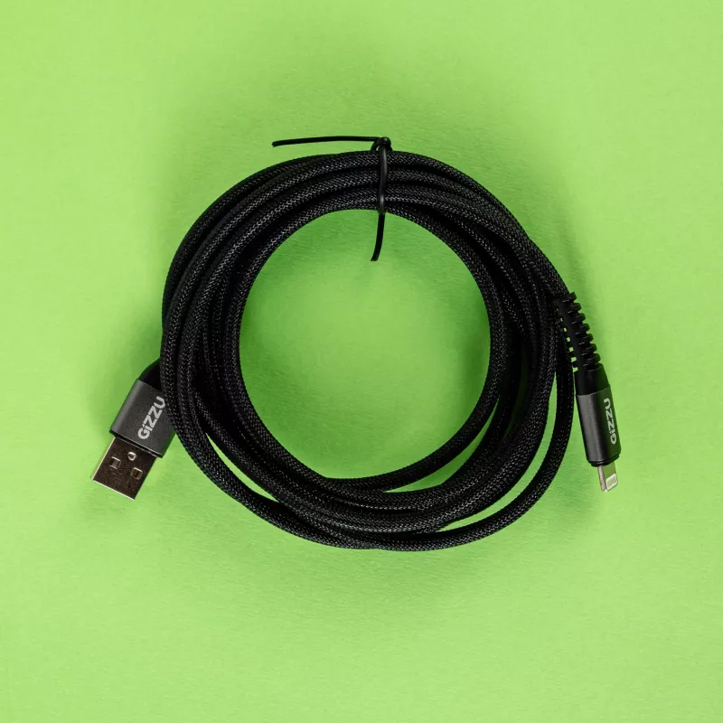 Cabo GIZZU USB para Lightning 12W 2 m – carregamento rápido e sincronização com certificação MFi