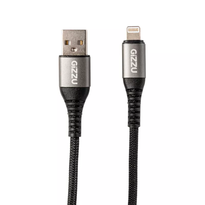 Cabo GIZZU USB para Lightning 12W 2 m – carregamento rápido e sincronização com certificação MFi