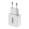 Gizzu Carregador de parede GaN 2 portas 20W USB-C PD 3.0 + USB-A QC 3.0 carregamento rápido - branco