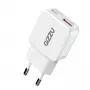 Carregador de parede Gizzu 2 portas 30W GaN USB-C PD + USB-A QC branco