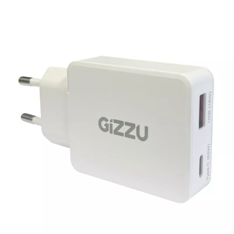 Carregador de parede Gizzu 2 portas 65W GaN