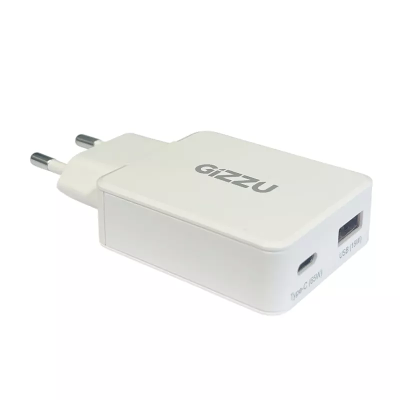 Carregador de parede Gizzu 2 portas 65W GaN