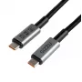 Cabo trançado GIZZU USB-C para USB-C 240W 20Gbps 1m Preto
