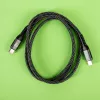 Cabo USB-C para USB-C trançado GIZZU 240W 480Mbps 1m preto
