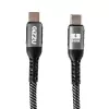 Cabo USB-C para USB-C trançado GIZZU 240W 480Mbps 1m preto