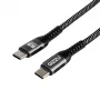 Cabo USB-C para USB-C trançado GIZZU 240W 480Mbps 1m preto