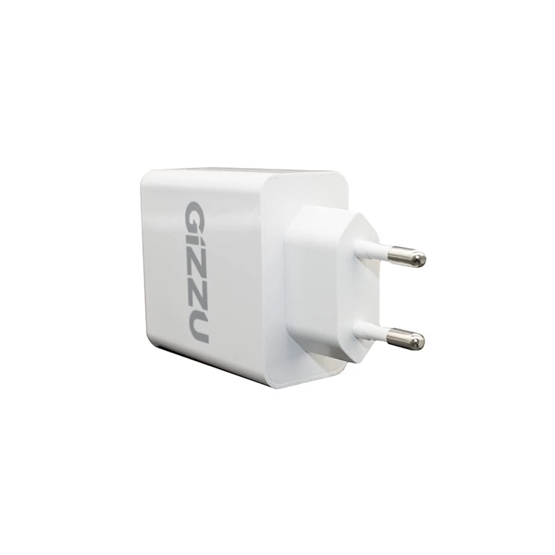 GIZZU Carregador de parede 36W USB-C PD & QC3.0 2 portas - branco