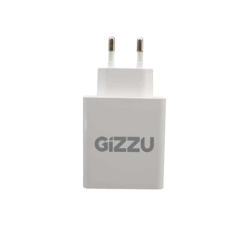 GIZZU Carregador de parede 36W USB-C PD & QC3.0 2 portas - branco