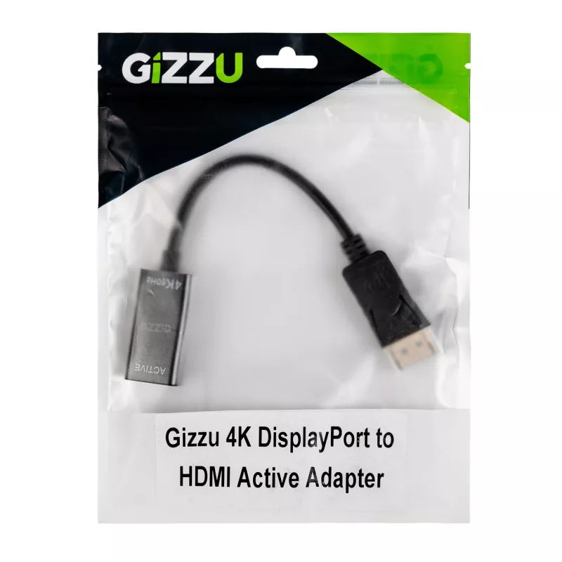 Adaptador ativo Gizzu DisplayPort para HDMI 4K60Hz
