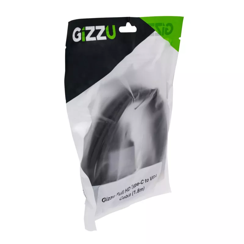 Gizzu Cabo adaptador USB-C para VGA Full HD 1,8 m preto