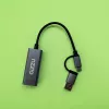 Gizzu Adaptador Type-C/A para Gigabit de alta velocidade Poly