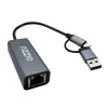 Gizzu Adaptador Type-C/A para Gigabit de alta velocidade Poly