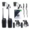 Conjunto de Walkie Talkies Gizzu Patrol PMR446 8 canais com VOX, Scan, Lanterna – Preto/Laranja (pack de 2)