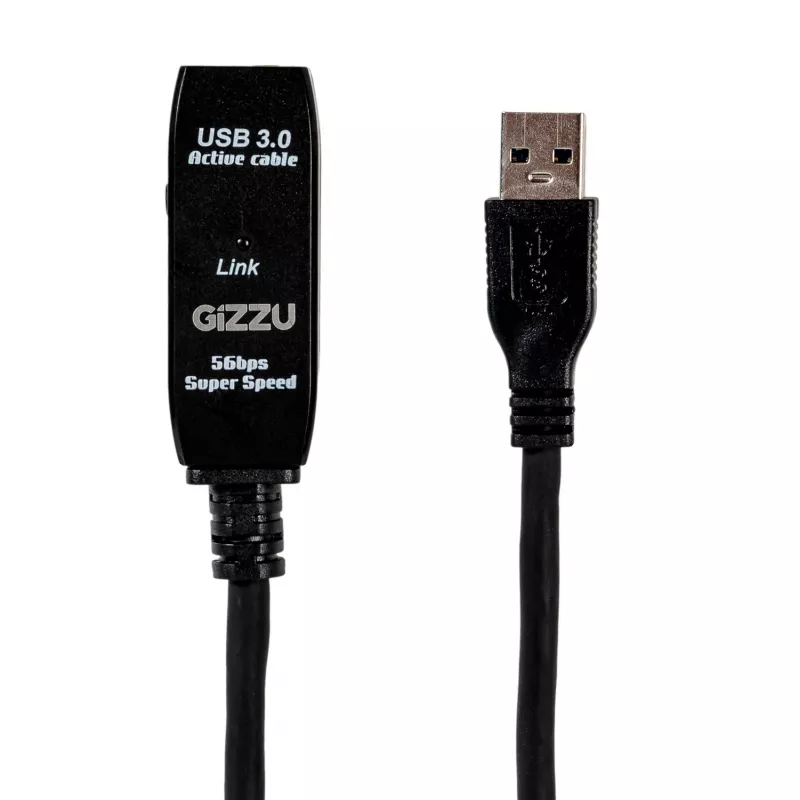 Gizzu Cabo de extensão ativo USB 3.0 5m - preto