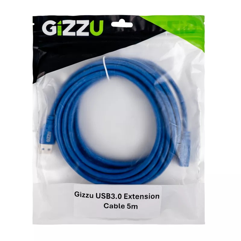 Cabo de extensão USB 3.0 Gizzu 5m - Azul