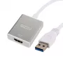 Gizzu Adaptador USB 3.0 para HDMI - saída de vídeo Full HD 1080p, preto