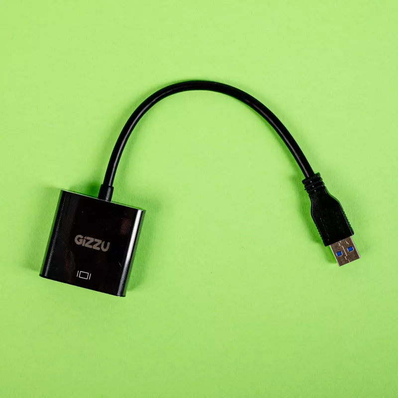 Adaptador UGREEN USB 3.0 para VGA – Conversor de Vídeo Externo Full HD 1080p, Ficha USB-A para Conector Fêmea VGA, Alimentado pelo Barramento, Preto