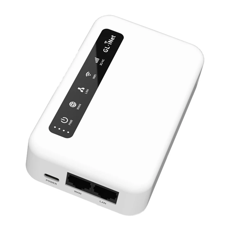 Router portátil GL.iNet Puli 4G LTE com bateria de 5000mAh, OpenWrt, VPN, Wi-Fi 4, 2x Ethernet, USB, MicroSD, preto